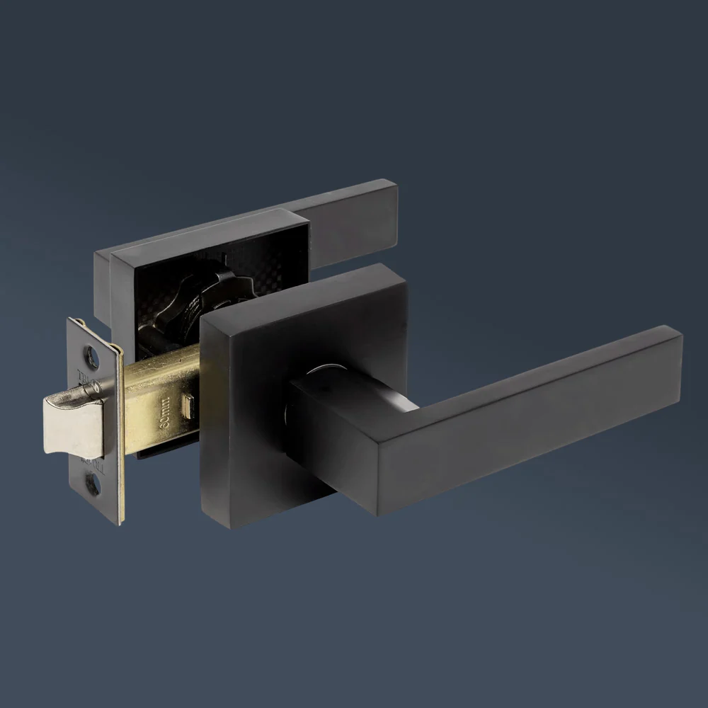 Zanda Trident Passage Set Door Handle Matte Black - Image 2