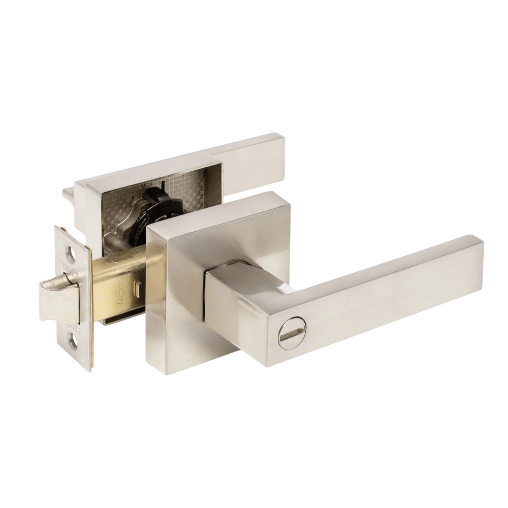 Zanda Trident Integrated Privacy Set Door Handle Brushed Nickel - Image 3
