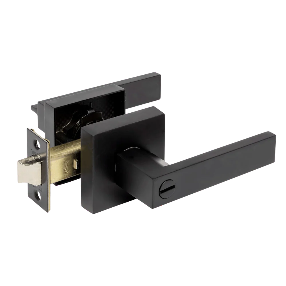 Zanda Trident Integrated Privacy Set Door Handle Matte Black - Image 3