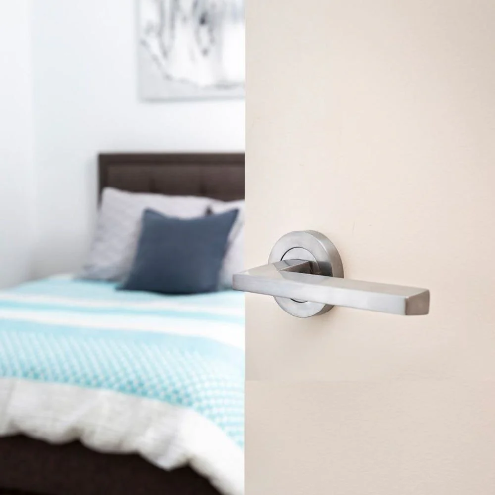 Zanda Vector Dummy Lever Set Door Handle Brushed Nickel - Image 5