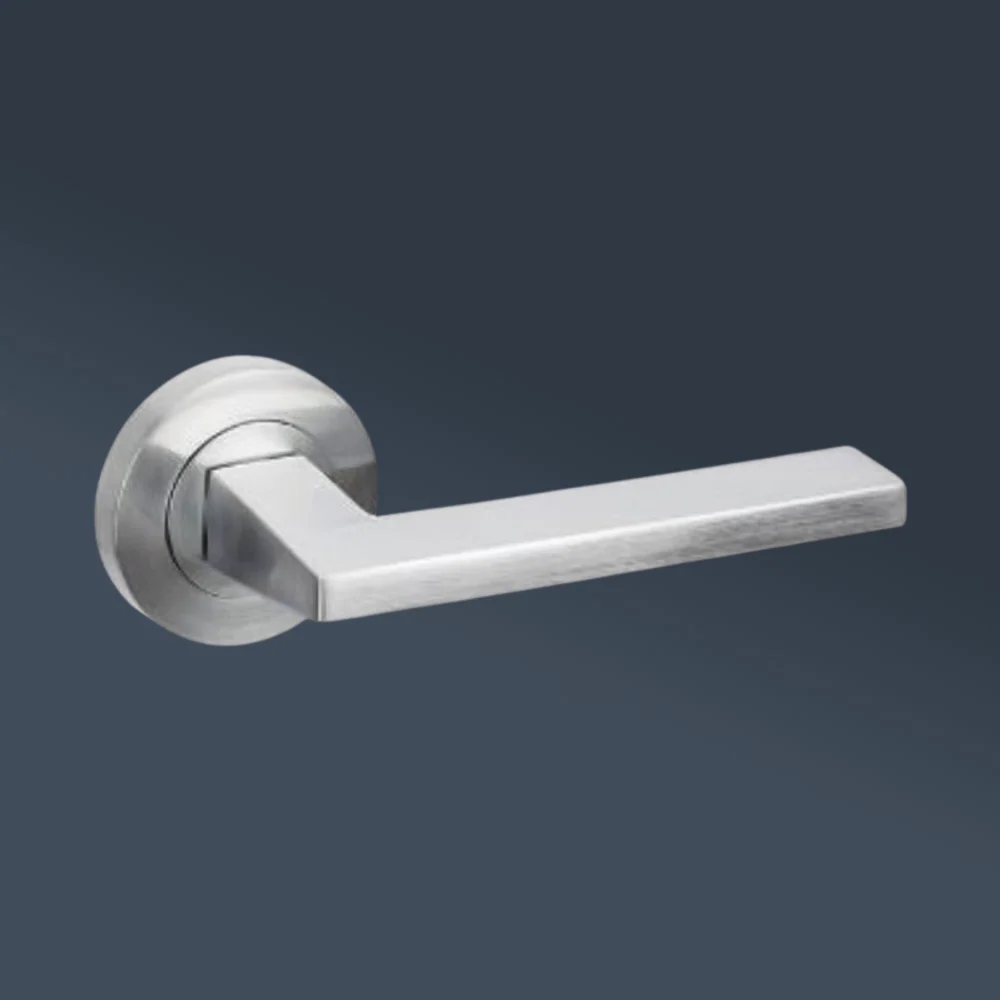 Zanda Vector Entrance Set Satin Chrome - Image 2