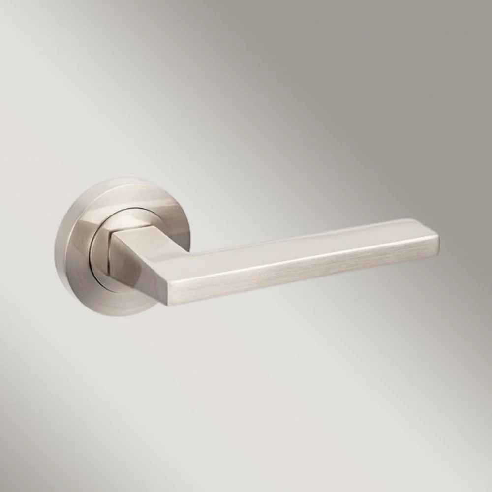 Zanda Vector Privacy Lever Set Door Handle Brushed Nickel - Image 2