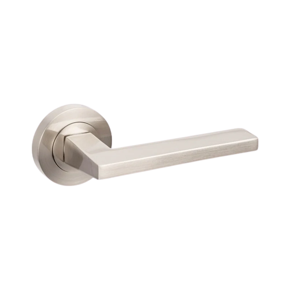 Zanda Vector Privacy Lever Set Door Handle Brushed Nickel - Image 3