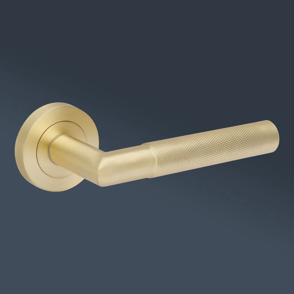 Zanda Vertex Dummy Lever Handle Satin Brass - Image 2