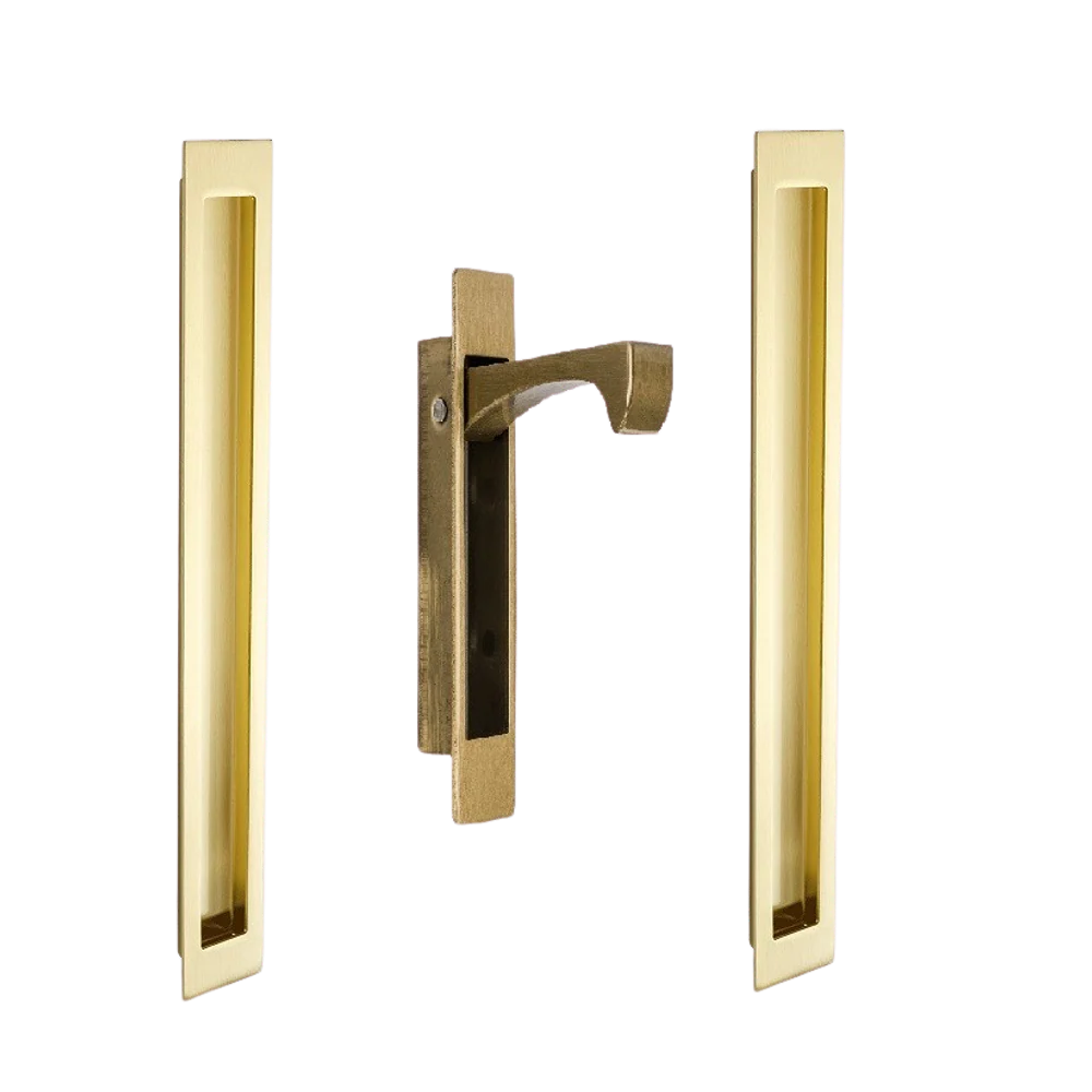 Zanda Verve Flush Pull Kit 300mm Satin Brass