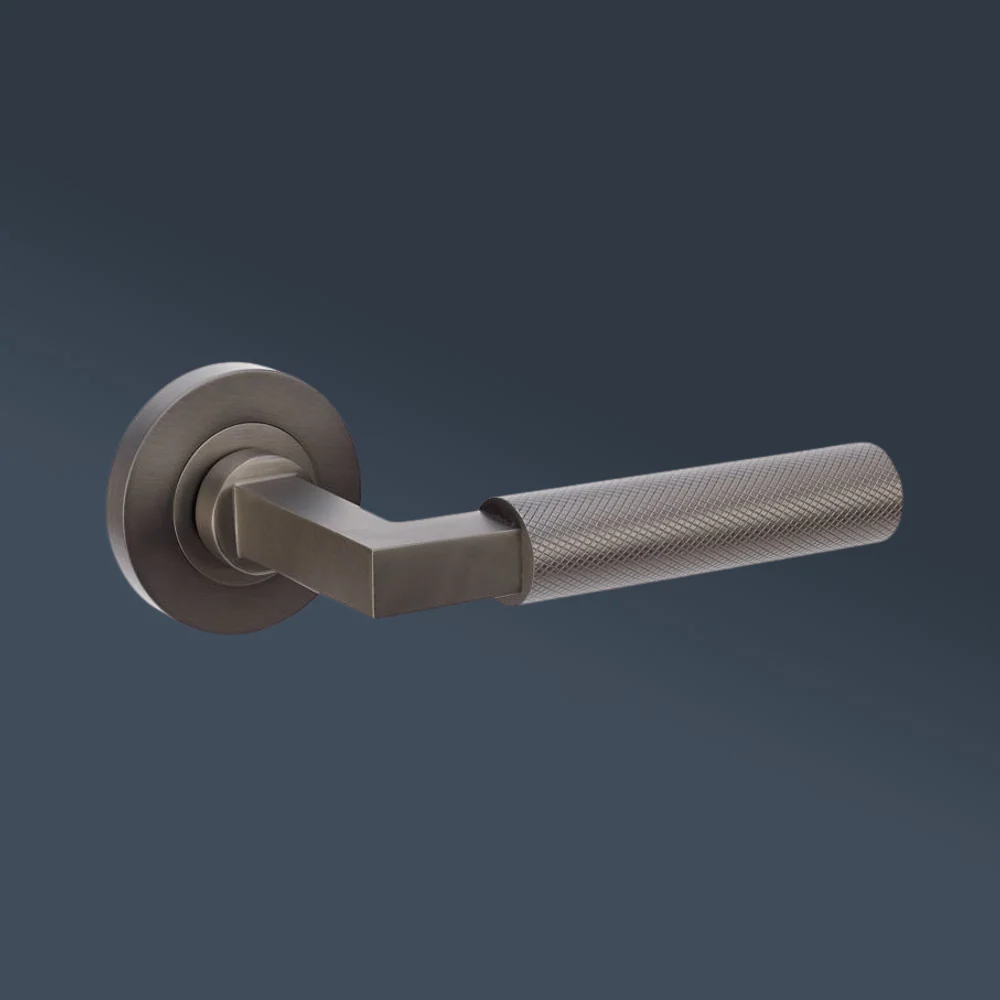 Zanda Zurich Entrance Set Lever Door Handle Graphite Nickel - Image 2