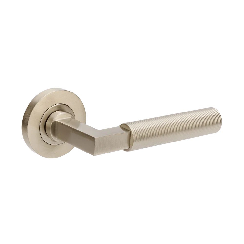 Zanda Zurich Fluted Dummy Lever Set Door Handle Brushed Nickel - Image 3