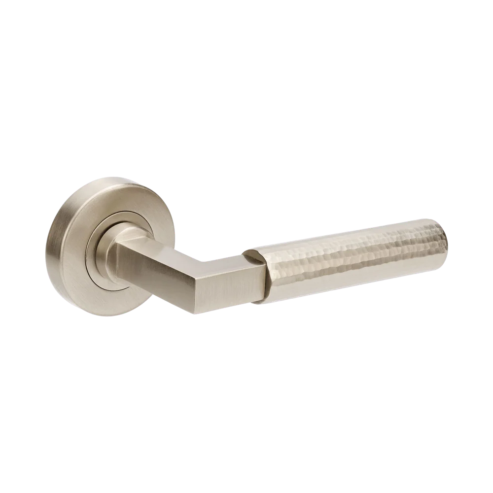 Zanda Zurich Hammered Lever Set Door Handle Brushed Nickel