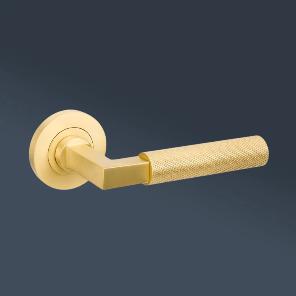 Zanda Zurich Passage Lever Set Door Handle Satin Brass - Image 2
