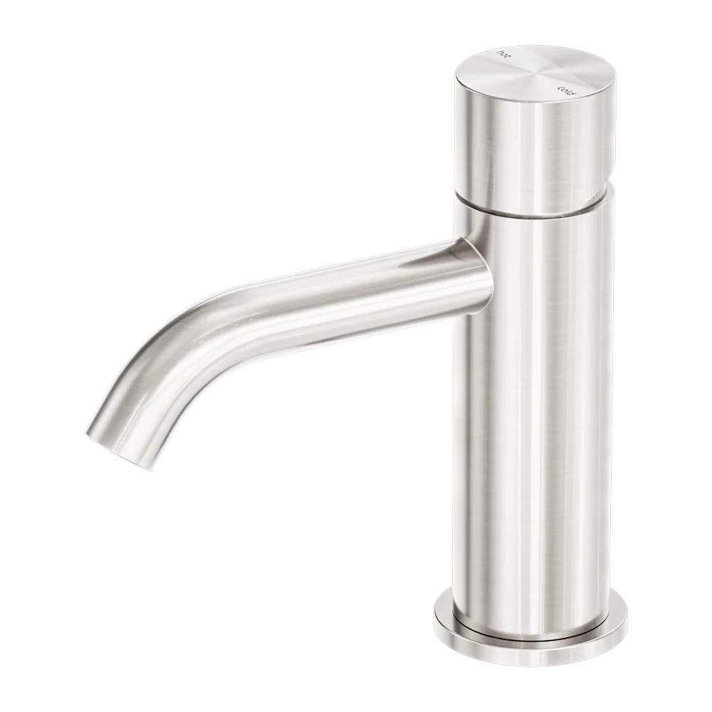 Nero Zen Basin Mixer Handless Brushed Nickel