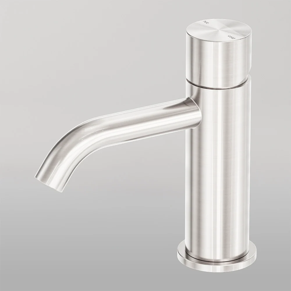 Nero Zen Basin Mixer Handless Brushed Nickel - Image 2