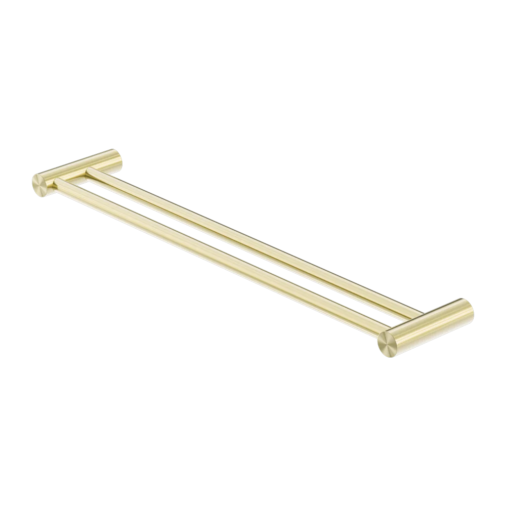 Nero Zen Double Towel Rail 800mm Brushed Gold - Image 3