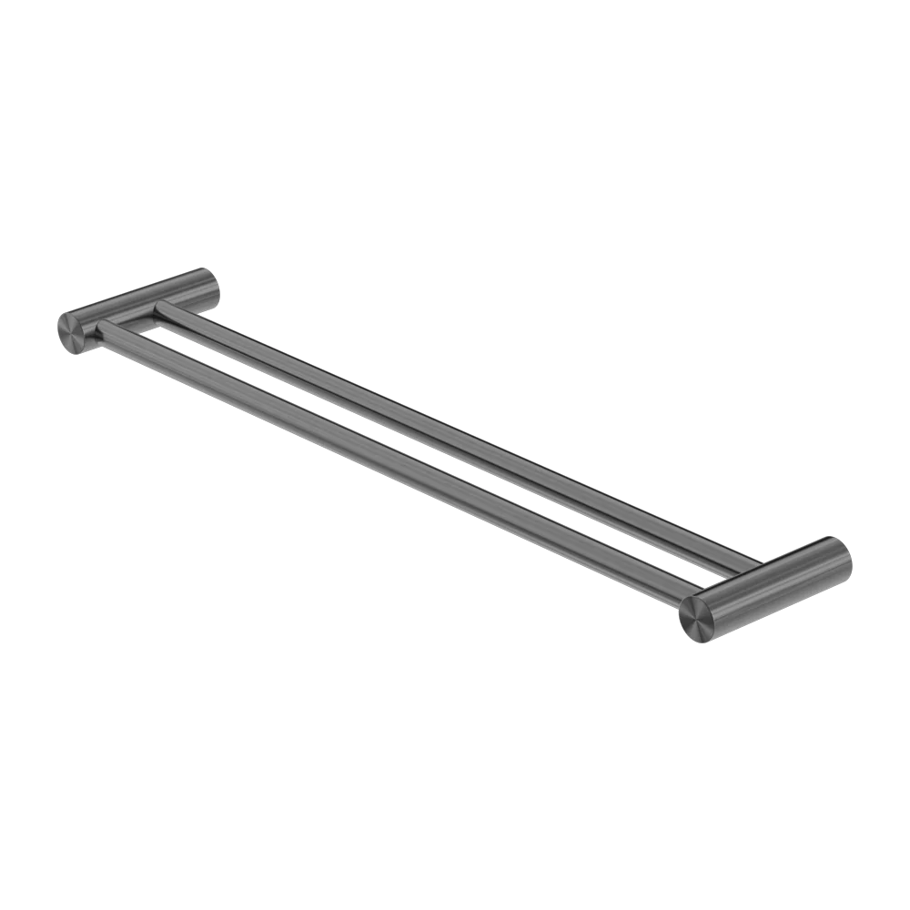Nero Zen Double Towel Rail 800mm Graphite