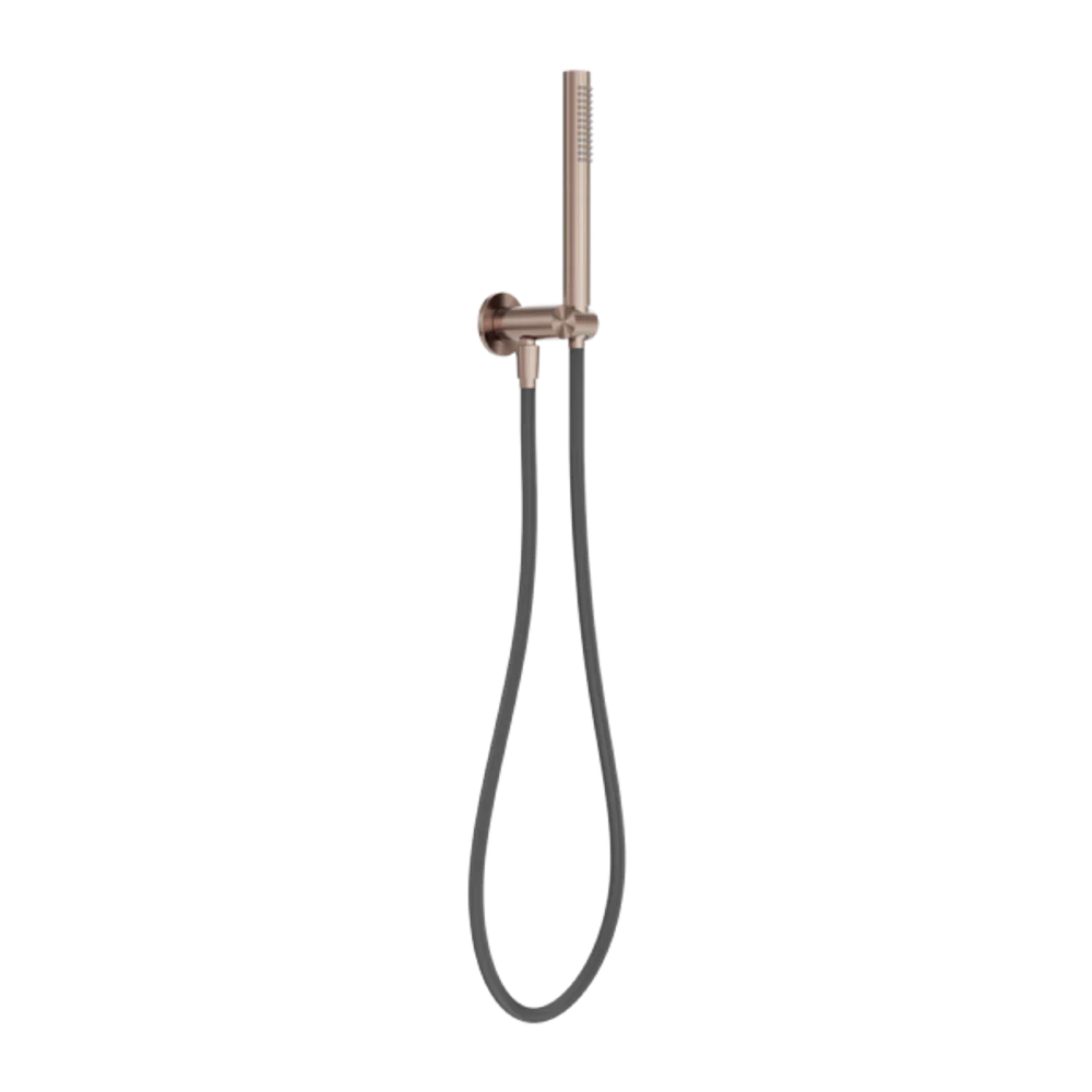 Nero Zen Shower On Bracket With Outdoor Shower Hose Brushed Bronze