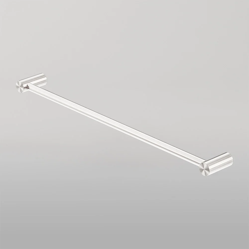 Nero Zen Single Towel Rail 600mm Brushed Nickel - Image 2
