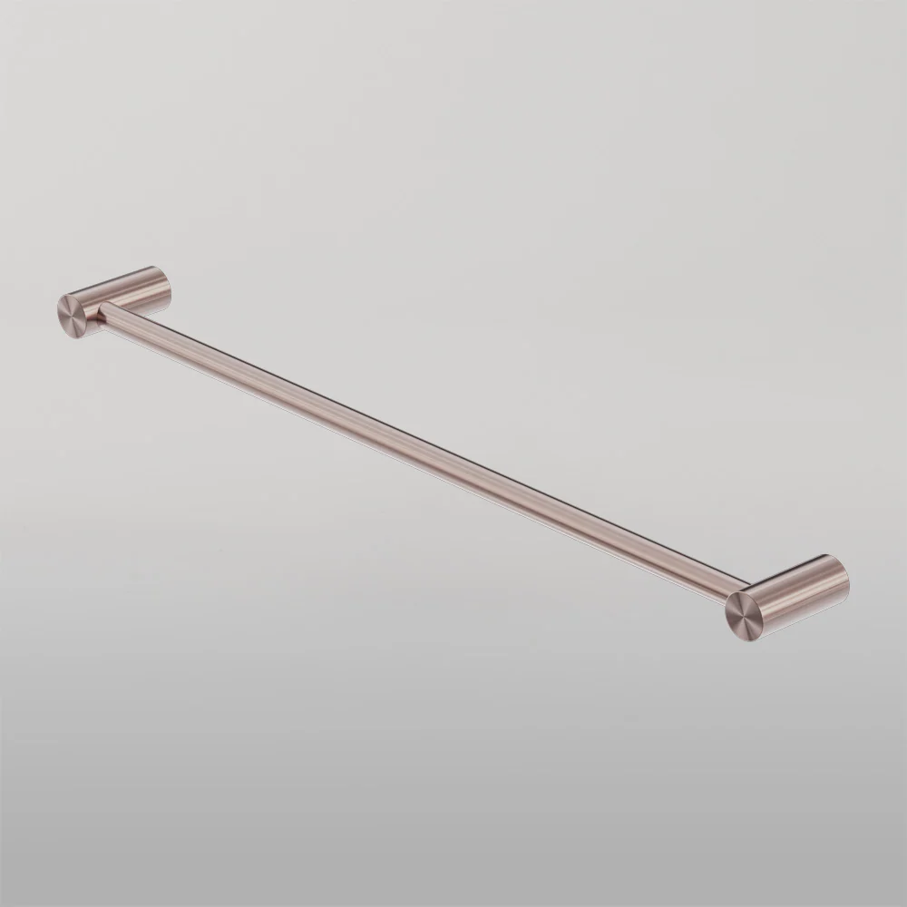Nero Zen Single Towel Rail 800mm Brushed Bronze - Image 2