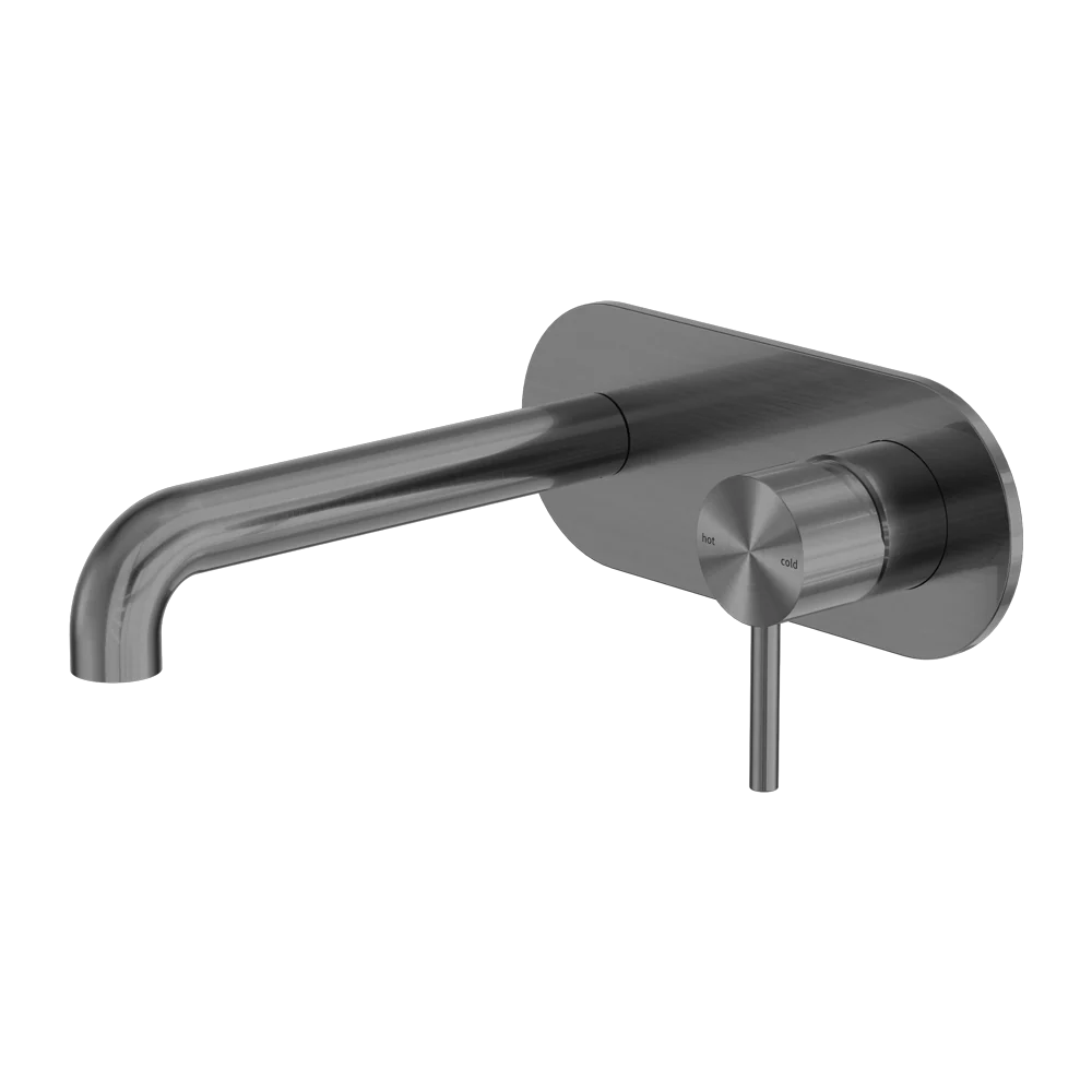 Nero Zen Wall Basin/Bath Mixer 185mm Spout Graphite - Image 3