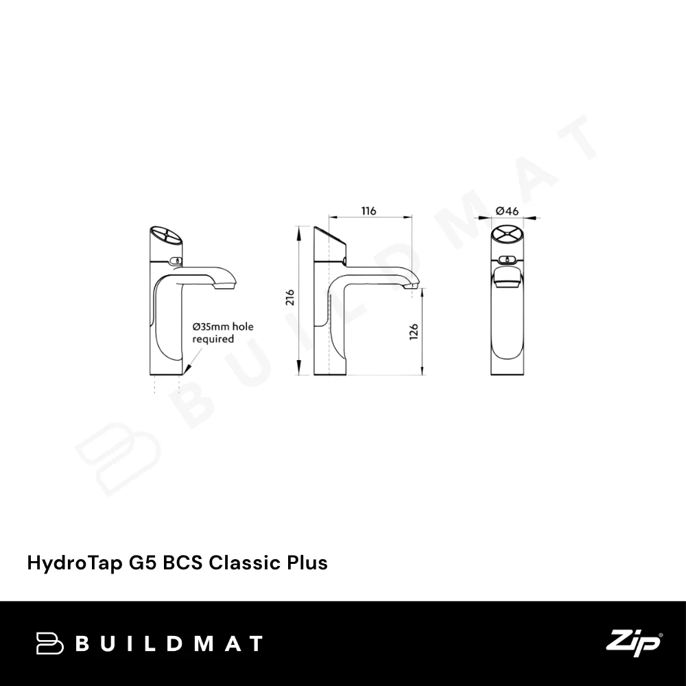 Zip Water HydroTap G5 BCS Classic Plus Brushed Bronze - Image 4